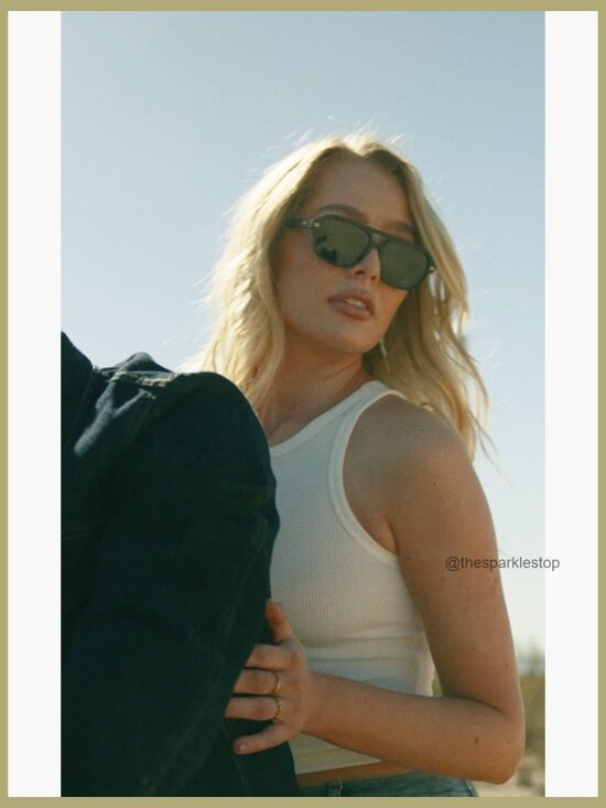 Acetate Frame Polarized Aviator Sunglasses with Double Bridge main image 5